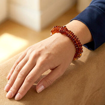 Nat&uuml;rlicher Baltischer Bernstein flexibel Armband 19 cm