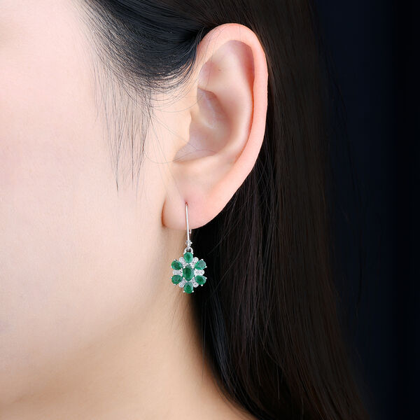 AAA Kagem sambische Smaragd und Zirkon-Ohrringe - 2,51 ct. image number 3