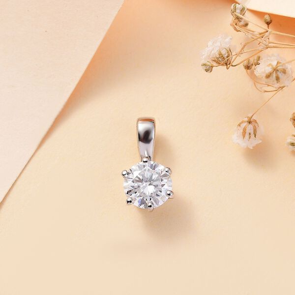Moissanit Anhänger, 925 Silber rhodiniert - 0,94 ct. image number 2