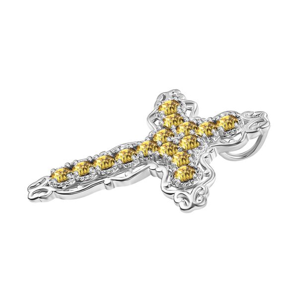 J Francis gefertigt mit SWAROVSKI- Helle Farbe Topas Swarovski Kristall Anh&auml;nger image number 4