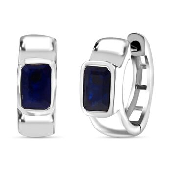 D'Joy Masoala Saphir (Fissure gef&uuml;llt) Ohrringe 925 Silber rhodiniert ca. 1.89 ct