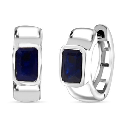 D'Joy Masoala Saphir (Fissure gef&uuml;llt) Ohrringe 925 Silber rhodiniert ca. 1.89 ct