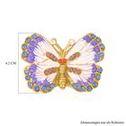 Schmetterling Tablettendöschen mit Kristallen, emailliert, mehrfarbig, 7,5x2 cm, violett image number 4