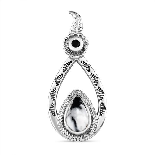 Weißer Büffel und schwarzer Spinell-Anhänger - 1,64 ct. image number 0