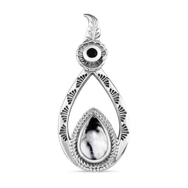Weißer Büffel und schwarzer Spinell-Anhänger - 1,64 ct. image number 0