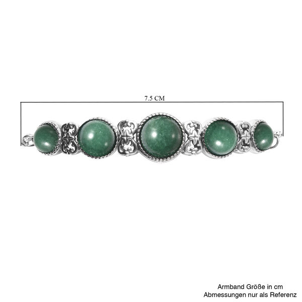 Gr&uuml;nes Aventurin Bolo-Armband, ca. 15.25 cm, Edelstahl ca. 14,00 ct image number 6