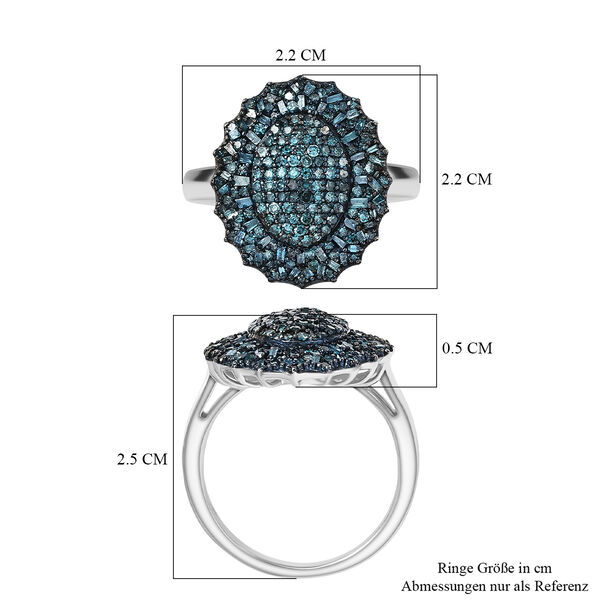 D'Joy blauer Diamant Ring - 1,08 ct. image number 7