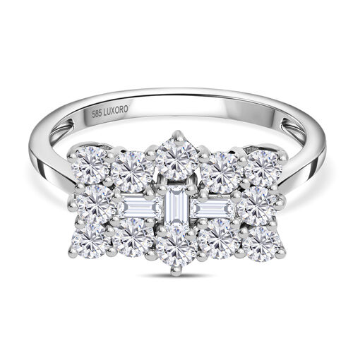 LUXORO klassischer SGL zertifizierter I1 GH Diamant-Boot-Ring in 585 Weißgold - 1 ct. image number 0