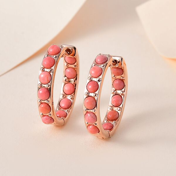 AA Oregon Sunrise Pfirsich Inside-Out-Creolen - 2,13 ct. image number 2