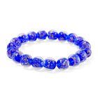 Blaues Murano-Stil Glas Armband, flexibel