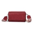 Crossbody-Tasche mit RFID-Schutz und Muster-Schulterriemen, 19x6x11 cm, Rot