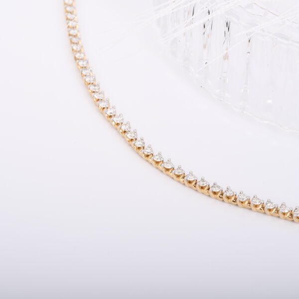 New York Kollektion - SI G-H Diamant Armband, 19 cm, 585 Gelbgold - 2 ct. image number 6