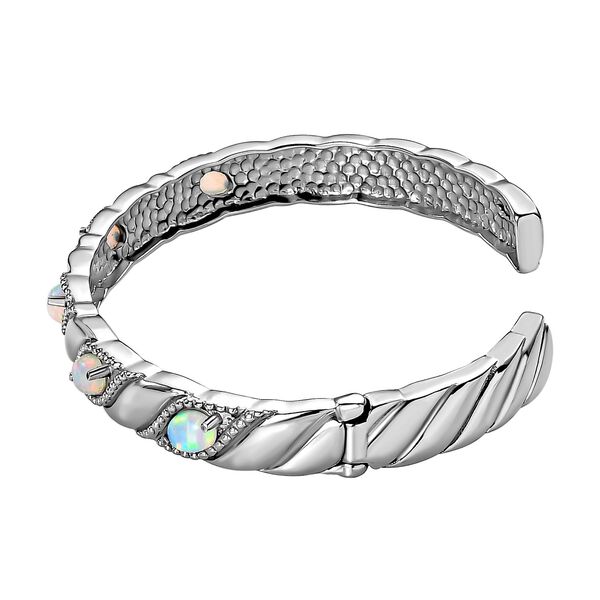 Natürlicher, äthiopischer Welo Opal-Armreif, 19cm - 2,95 ct. image number 4