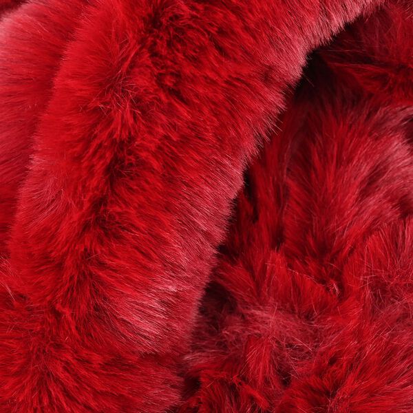 Superweicher Kunstfell-Schal, Rot image number 3