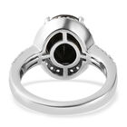 Elite Shungit und Zirkon Ring 925 Silber platiniert  ca. 2,82 ct image number 5