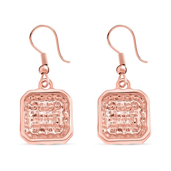 2er Set - Weißer Kristall Armband und Ohrringe, rosefarben image number 7