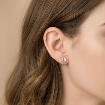 D'Joy Moissanit Ohrringe, 925 Silber rhodiniert - 0,88 ct.