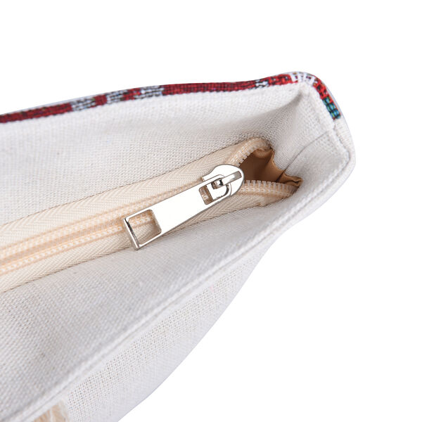 Jute Handtasche mit Weihnachtsmotiv, Gr&ouml;&szlig;e 42x34x9x37 cm, Schwarz image number 7