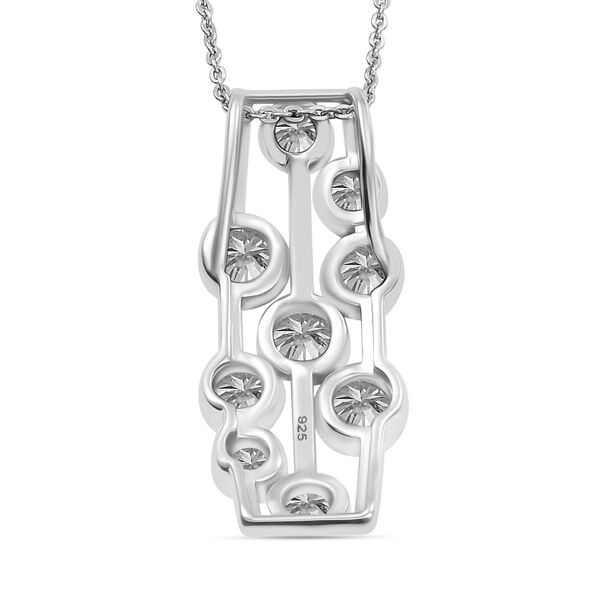 Moissanit Anhänger mit Kette, 925 Silber rhodiniert ca. 1.80 ct image number 5