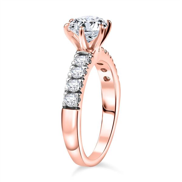 D&rsquo;Joy Moissanit Ring, 925 Silber 750 ros&eacute;vergoldet - 1,75 ct. image number 5