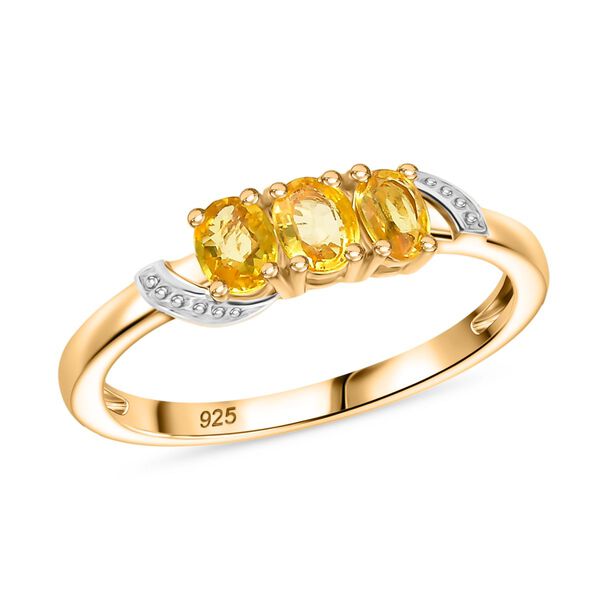 AA gelber Saphir Ring - 0,70 ct. image number 3