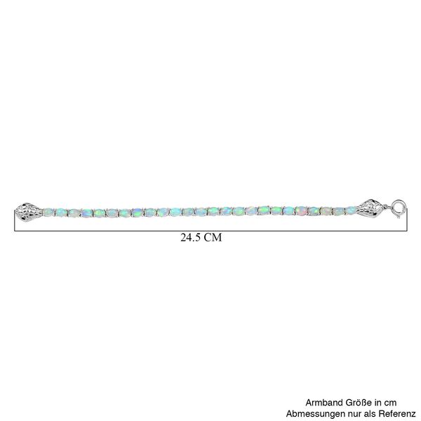 Natürliches, äthiopisches Welo Opal und schwarzes Spinell Armband image number 5