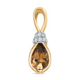 D'Joy AA Natürlicher goldener Tansanit und Zirkon Anhänger - 0,43 ct.