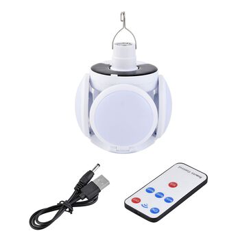 Solar Camping Light, 800 mAh-Li-Akku mit integriertem USB und Solarpanel zum Aufladen, Gr&ouml;&szlig;e 12x13cm