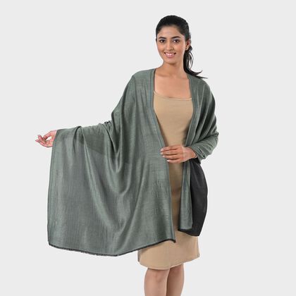 Eleganter Wende-Schal aus Netzgewebe, Viskose, ca. 70x200 cm, Aqua