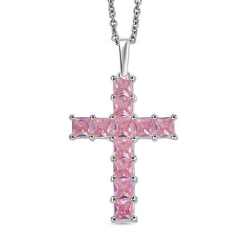 D'Joy Lustro Stella Rosa Zirkonia Schmuckset ca. 50 cm 925 Silber und Edelstahl