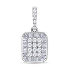 Weißer Diamant, Anhänger, SGL zertifiziert G-H, 585 Weißgold, ca. 0.50 ct