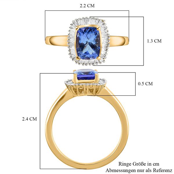 Tansanit und Diamant Ring - 1,88 ct. image number 7