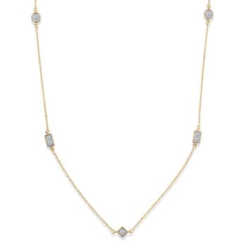 LUXURIANT DIAMOND - Lab Grown Diamant SI-GH Halskette ca. 45 cm 925 Silber 750 Gelbgold vermeil ca. 0,50 ct.