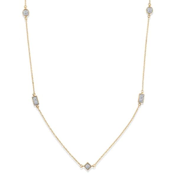 LUXURIANT DIAMOND - Lab Grown Diamant SI-GH Halskette ca. 45 cm 925 Silber 750 Gelbgold vermeil ca. 0,50 ct.