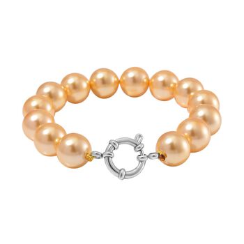 Goldenes Muschelkernperle Armband