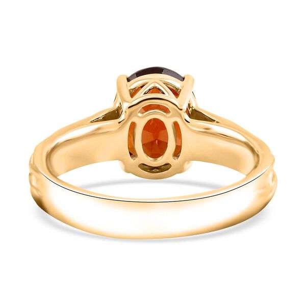 LUXORO zertifiziert und gepr&uuml;ft AAA Honig Granat Ring in 417 Gold - 3,30 ct. image number 4