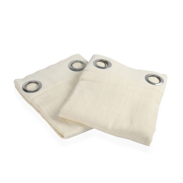 2er Set: paar Vorh&auml;nge in Leinenoptik, Gr&ouml;&szlig;e 122x244 cm, Cr&egrave;me image number 3