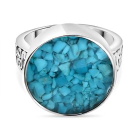 Sleeping Beauty Matrix Türkis Ring Messing (Größe 17.00) ca. 8,15 ct