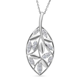 LUXURIANT DIAMOND- SI-GH Labor Diamant Anhänger mit 50cm Kette, 925 Silber mit 750 Roségold Vermeil - 0,24 ct.