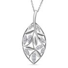 LUXURIANT DIAMOND - Lab Grown Diamant SI-GH Anhänger mit Kette, 925 Silber rhodiniert ca. 0.25 ct