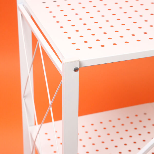 3-lagiges Lagerregal aus Eisen, 70x30x86 cm, Wei&szlig; image number 8