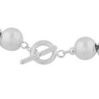 Ball Halskette mit T-Bar ca. 42 cm 925 Silber platiniert ca. 33,00g image number 1