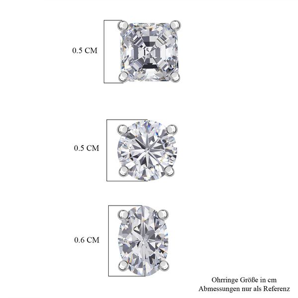 D'Joy 3er-Set - Moissanit Ohrstecker - 2,82 ct. image number 7