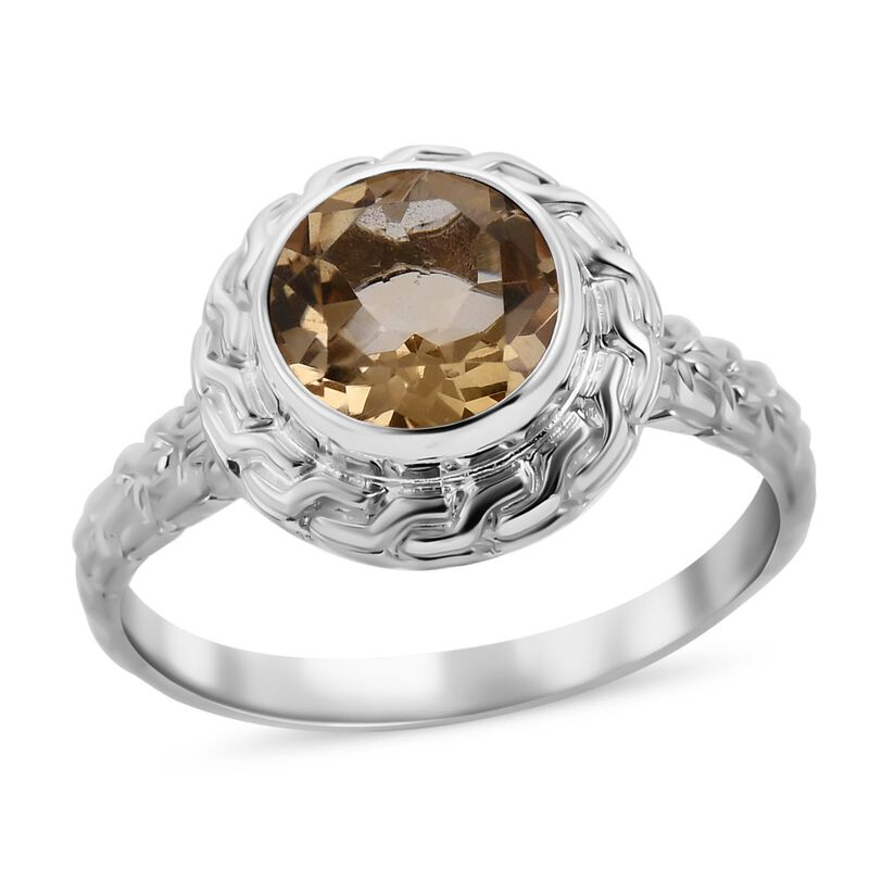 Royal Bali - Citrin Ring, 925 Silber, (Größe 19.00) ca. 2.56 ct image number 0