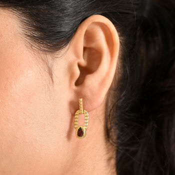 EverTrue rote Granat Ohrringe - 1 ct.