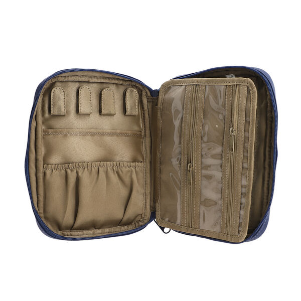 SUKRITI: Handbemalter Schmuckkoffer, Sonnenblumen-Muster, Dunkelblau image number 5