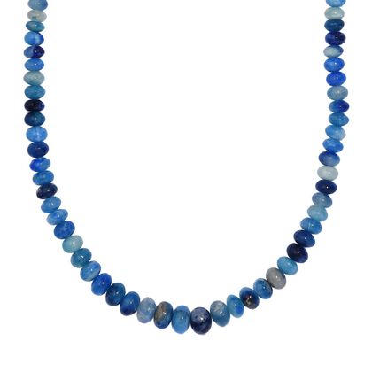 Prussanit Halskette ca. 50 cm 925 Silber rhodiniert ca. 140,00 ct.