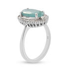 Grandidierit und Diamant Halo Ring 925 Silber Platin-Überzug image number 4