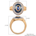 Tansanit und Zirkon Ring 925 Silber vergoldet  ca. 0,98 ct image number 6