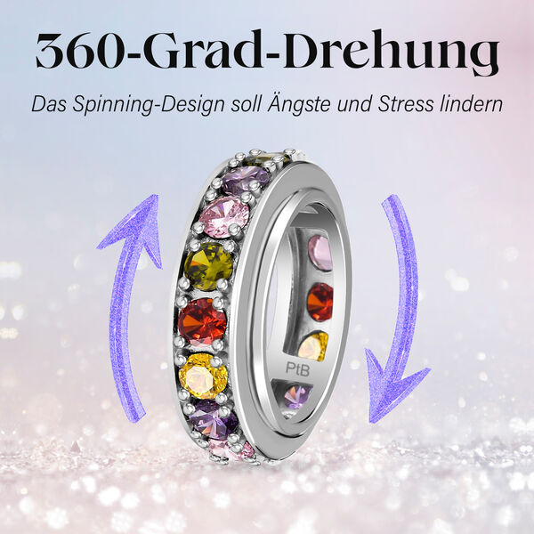 Mehrfarbiger Zirkonia Spinning-Ring - 7,65 ct. image number 1
